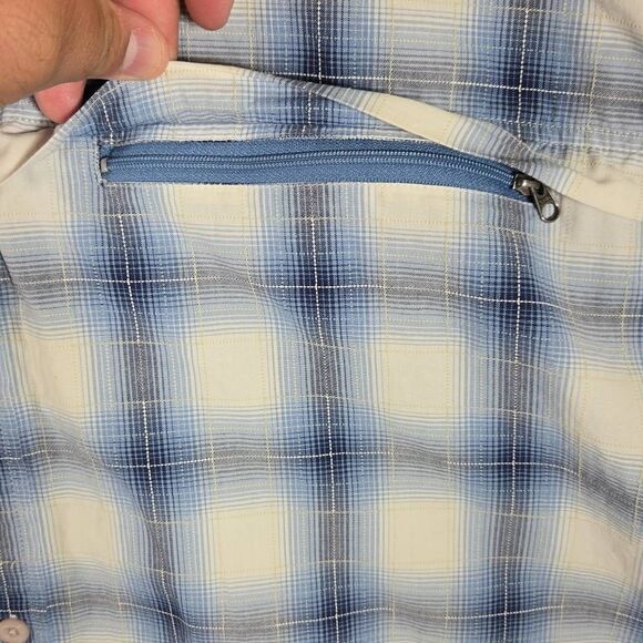 Simms Fishing Shirt Button Down Plaid Vented 2XL - Picture 5 of 11
